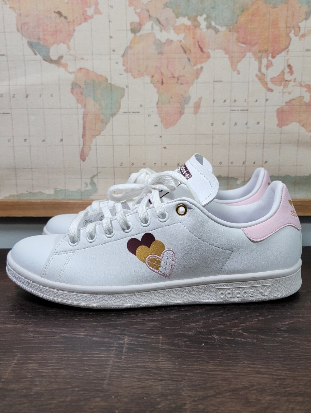 BRAND NEW Adidas Stan Smith 'Hearts Clear Pink' Women's Size 10.0 - Picture 4 of 7